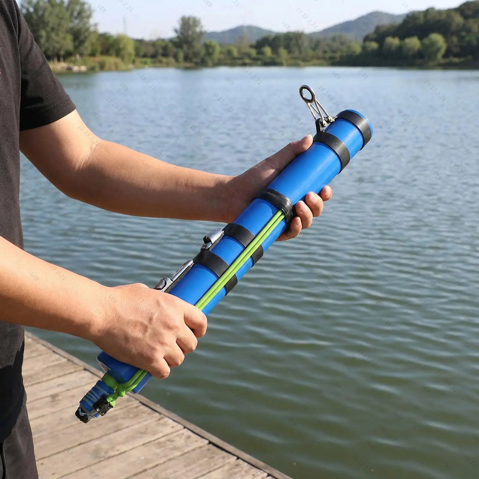 Fishing Catapult Rod with Reel Lure Launcher Fishings Tool Reusable Compact Fishing Rod Holder for Bass Trout Catfish Saltwater view 5