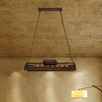 80cm Retro Industrial Style Chandelier E27 LED Chain Height Adjustable Ceiling Light for Dining Room Bar Loft Decoration Lamp