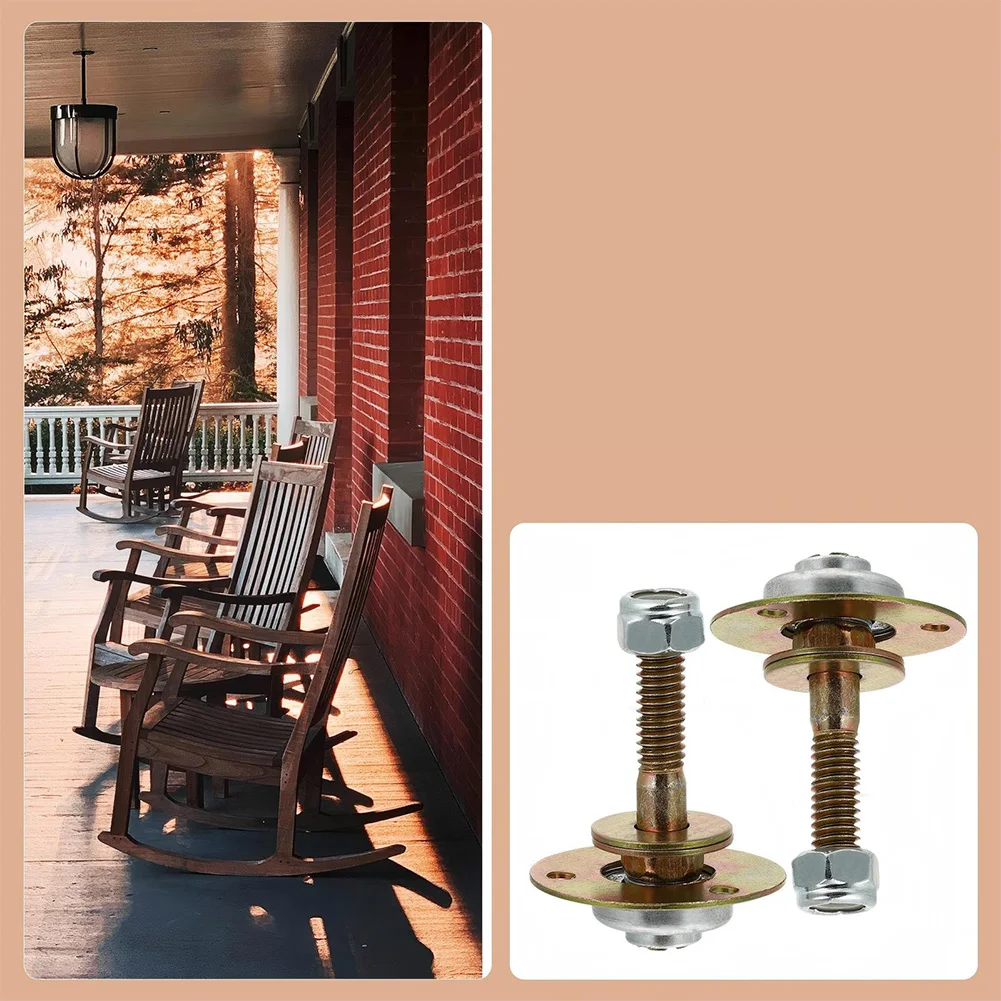 4pcs Rocking Chair Bearing Screw Kit With Pulley Connectors For Recliner Repair Replacement Accessories M8x45mm M8x55mm