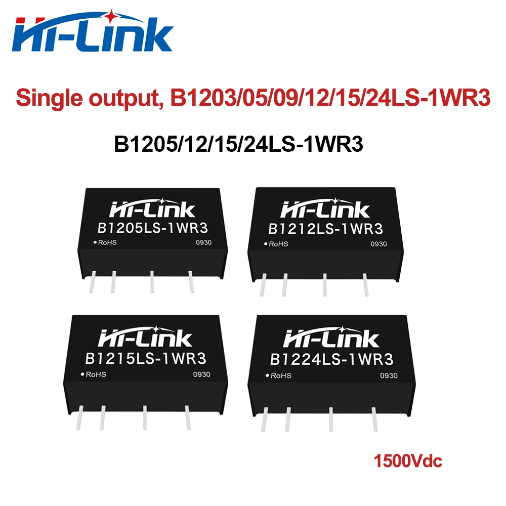 Hi-Link 1W 12V/24V to 3.3V/5V/9V/12V/15V/24V DC-DC B1205LS-1WR3 B1212LS-1WR3 B2412LS-1WR3 B2405LS-1WR3 Power Supply Module