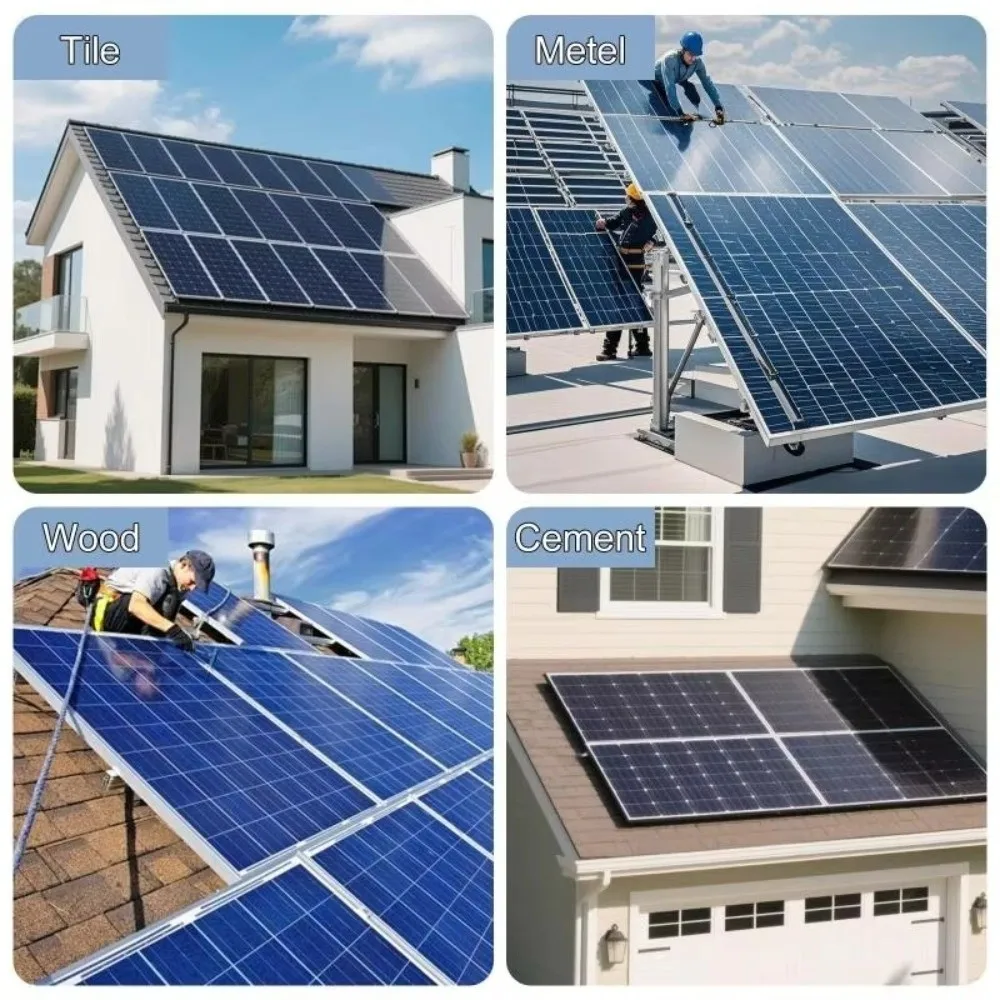 Aluminum L-Foot Mount Bracket Adjustable Rustproof Solar Panel System Accessories Sturdy Durable Roof Mounting Clamp