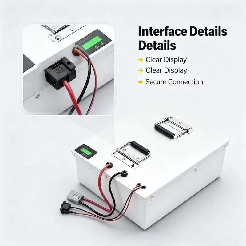 60V Li-ion Battery Pack 50Ah-300Ah, Built-in BMS, Rechargeable Power Source for E-Scooter, Cargo Tricycle, RV, Solar and Marine