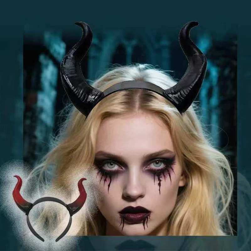 

Головной убор с рогом дьявола, овцы, ролевые игры, готический головной убор с изображением животных, антилопы, карнавальный костюм на Хэллоуин, аксессуары для волос