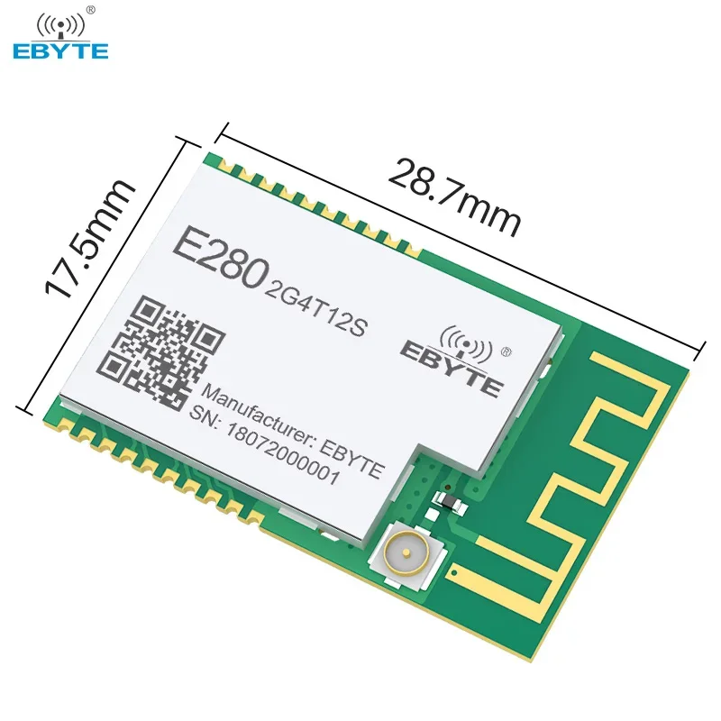 SX1280 LoRa Wireless Module E280-2G4T12S 2.4GHz 12dBm IPEX/PCB Antenna Wireless Ranging 3km Module SMD UART LoRa Wireless Module