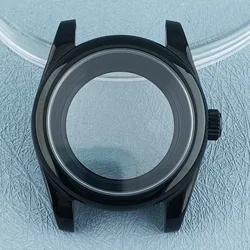 36MM 40MM Black Watch Case Fit NH34 NH35 NH36 Movement Case Sapphire Round Edge 100m Waterproof