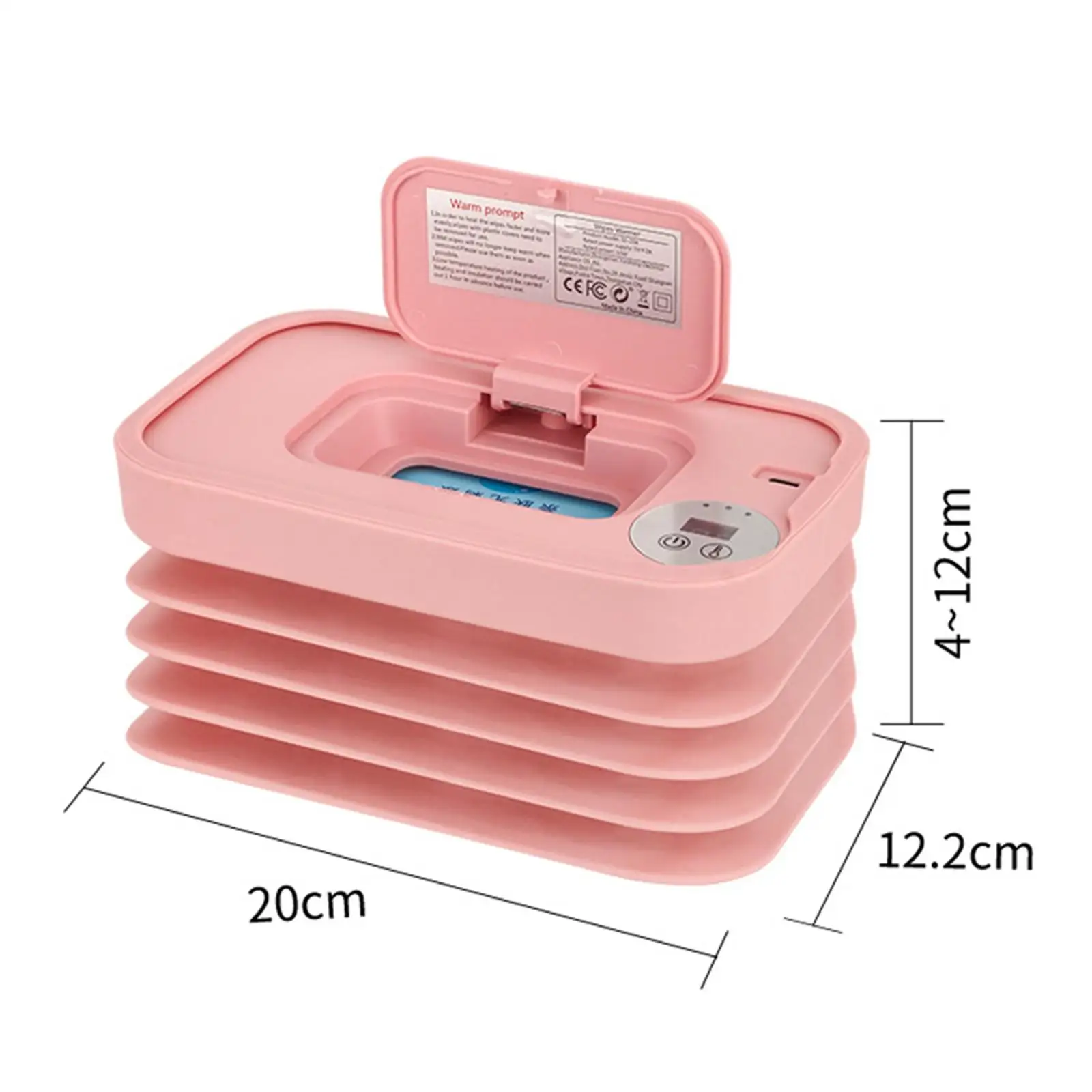Wipe Warmer and Wet Wipes Dispenser Portable USB Wipes Warmer Heating 55/60/65°C Portable Wet Wipe Machine for Travel