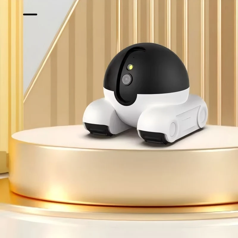 Wireless Dual Lens Robot Camera 1080P HD PTZ IP Camera Dual Screen Display Auto Tracking Two Way Audio Indoor Home Surveillance