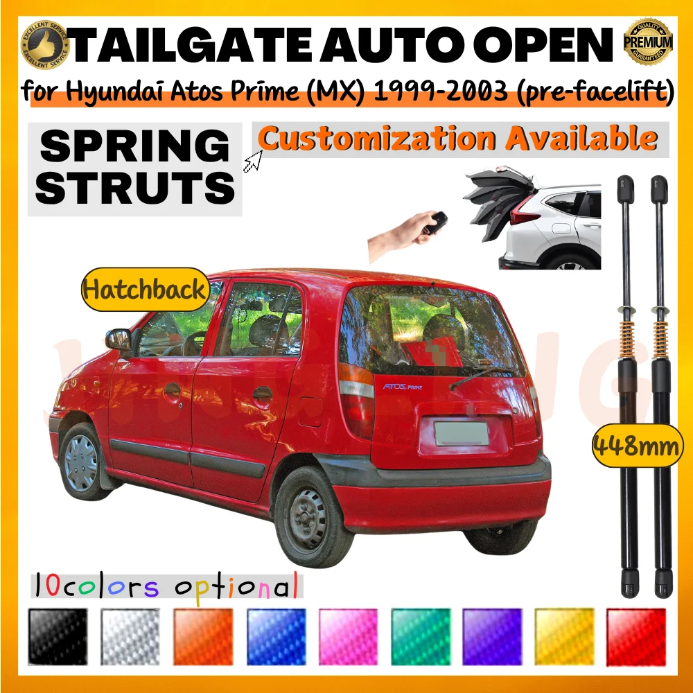 

Qty(2) Trunk Struts with Spring for Hyundai Atos Prime (MX) Hatchback 1999-2003 Rear Tailgate Boot Lift Supports Shock Absorbers