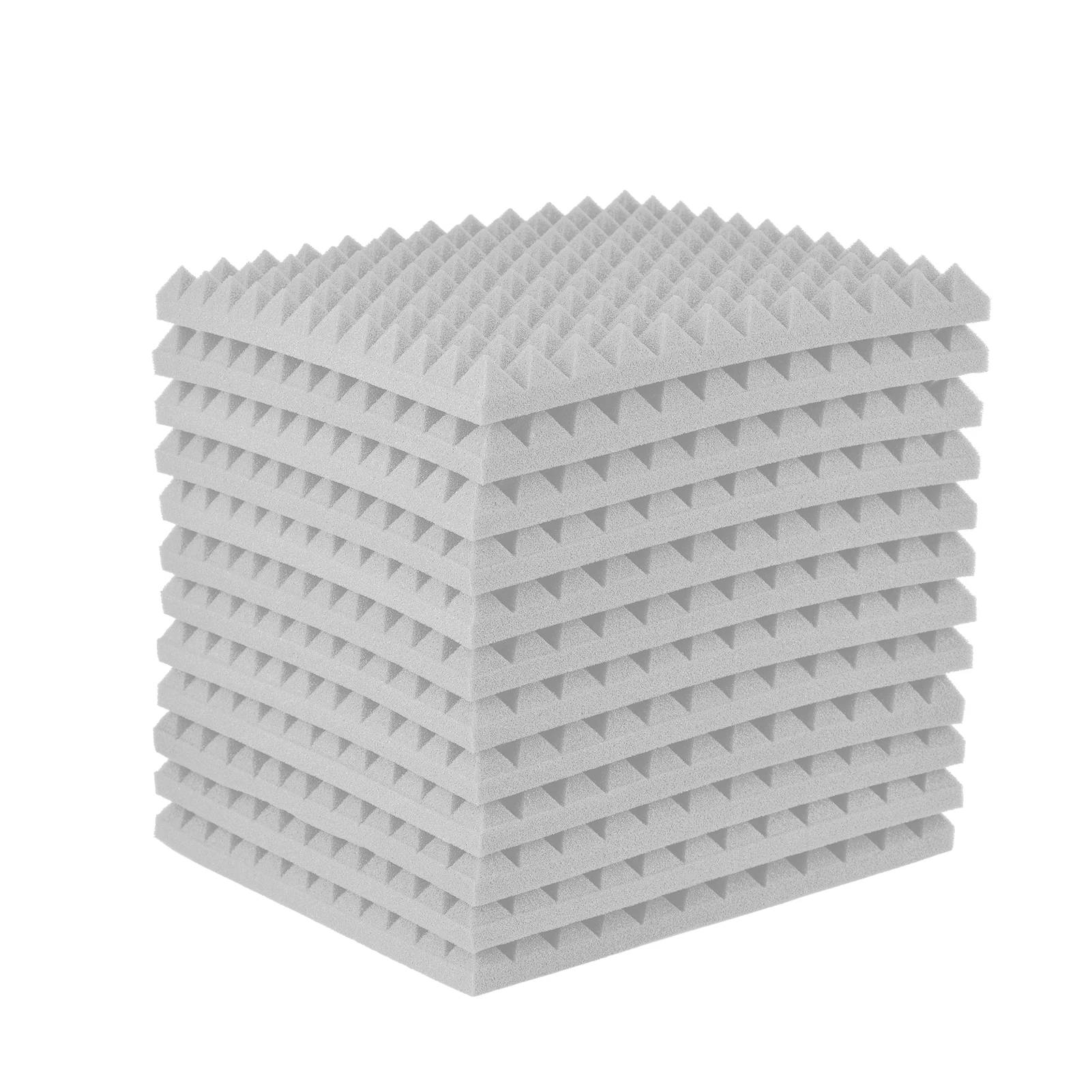 12-pack studioschuim Geluidsabsorptie-proofingspanelen Hoge dichtheid wigtegels Isolatiebehandeling voor muren Plafond 12 * 12 * 1,2 inch