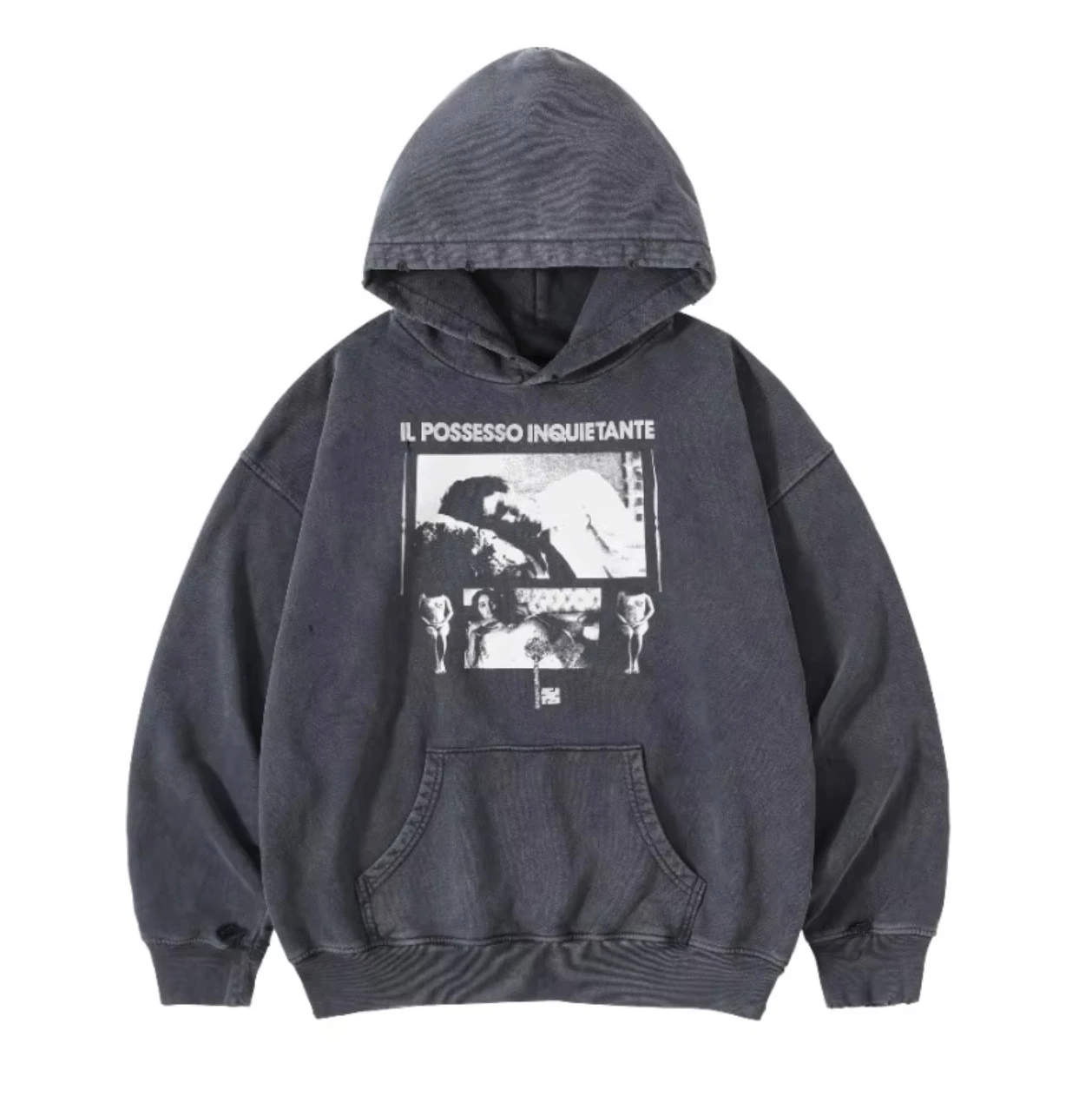 ER/D 25FW Well of Solitude Washed Old Sweater Hoodie