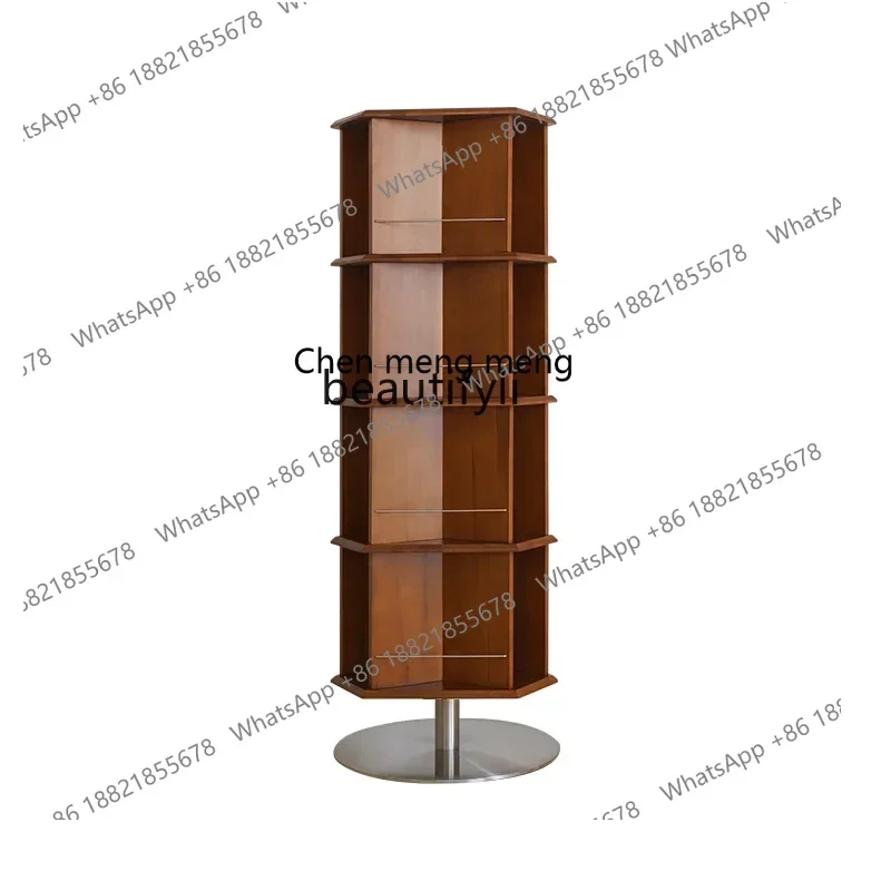 

xz1Retro solid wood floor corner household living room bookshelf medieval bookcase shelf