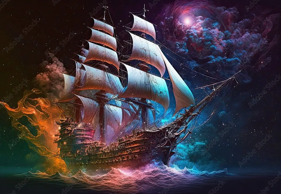 

Sailboat pirate ship theme Sea Beach ocean backdrops High quality computer print scenic Photography Studio Backgrounds