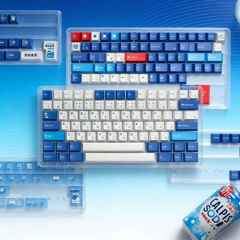 

Cherry Profile Custom Calkis Keycap Set 150 keys Dye Sublimation Translucent Artisan KeyCap Mechanical Keyboard Game Accessories