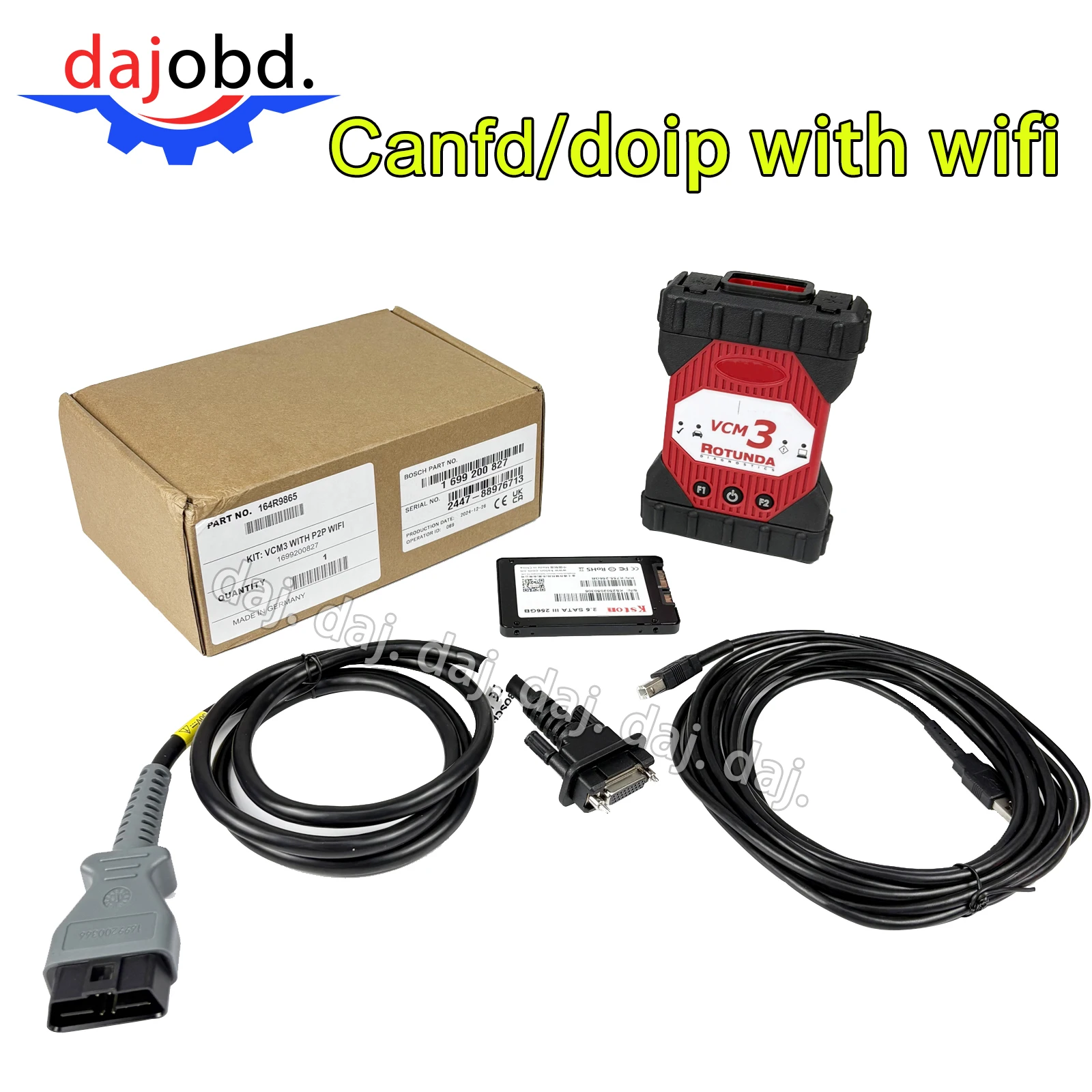 Diagnostic tool for VCM III FD VCM 3 with CANFD and DoIP support (with WIFI) with SSD(IDS V130)