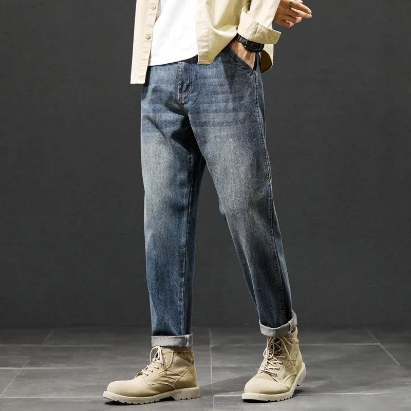 

Baggy Jeans Mew Wide Pants Loose Fit Harem Pants Casual Fashion Patched Pockets Oversize Men's Trousers New Jeans Kpop