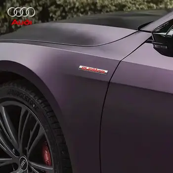 適用於Audi S-Line TT Q2 Q3 Q5 Q7 Q8 A3 A4 A5 A6 A7 R8 B5 B6 B7 B8 的 3D 金屬 QUATTRO 標誌汽車裝飾貼紙 10 最佳銷售 奧迪S-Line貼紙 - №9