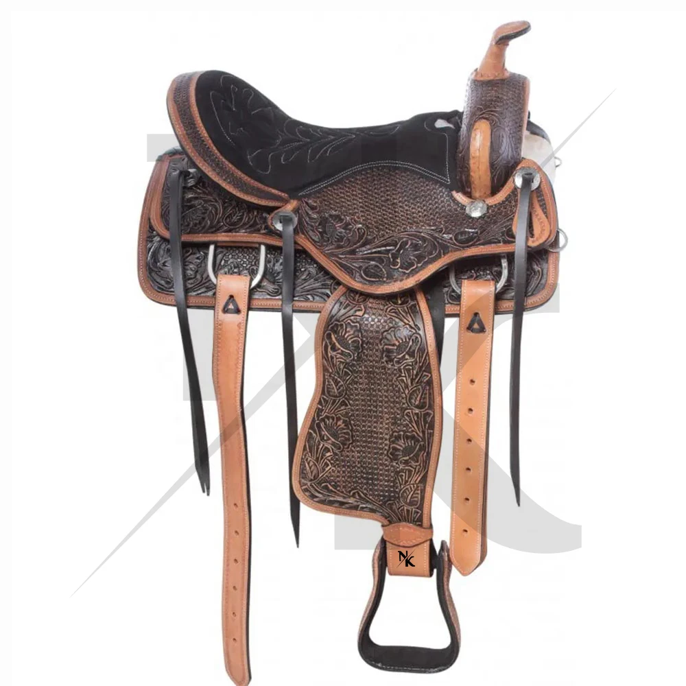 Premium Western Riding Saddle, Comfortable Deep Seat Leather Saddle, Custom Manufacturer, Equestrian Supplies