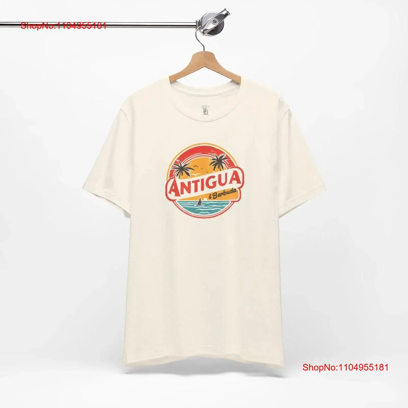 Camiseta Retro Antigua Barbuda para vacaciones, ropa de playa Vintage de Isla Popular, verano, primavera y otoño, elegante, vintage descolorido
