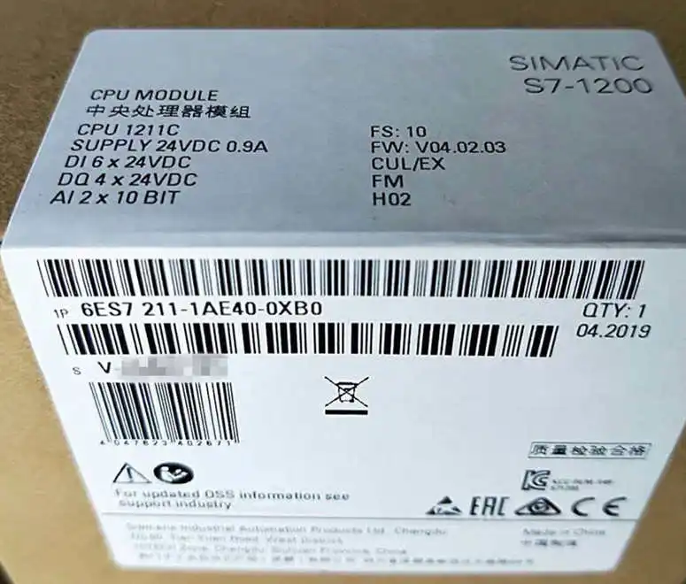 Оригинальный Новый 6ES7211-1AE40-0XB0