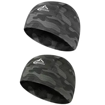 Berretti con fodera per caschi Cappelli a cuffia traspiranti per la corsa sotto elmetto con teschio Cappello da ciclismo con protezione solare all'aperto