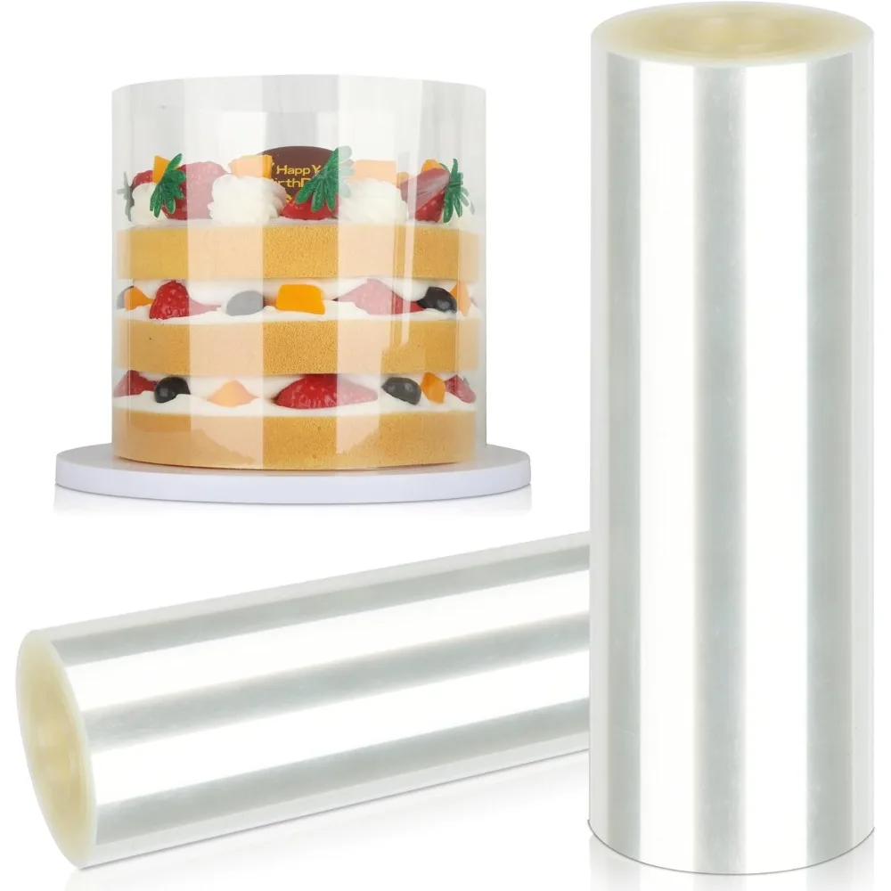 

Cake Collar - 6 x 394inch/1 Roll-Transparent Acetate Cake Roll, Professional Acetate Sheets for Baking, Elegant Cake Wrapping