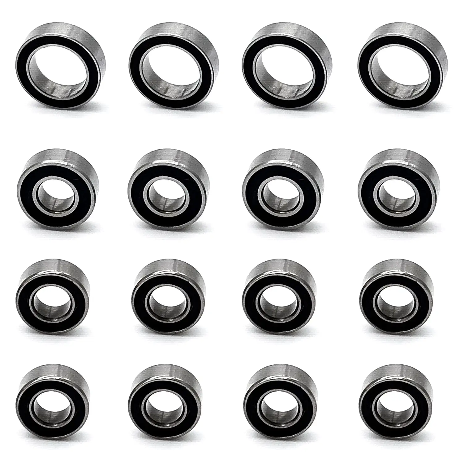 16pcs RC Ball Bearings Kit 5x10x4 5x11x4 8x12x3.5mm Rubber Sealed Compatible with Tamiya TT-02 TT02 1/10 RC Parts