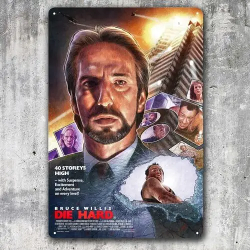 Die Hard Bruce Willis Movie Metal Poster Tin Sign 20x30cm  -aluminum