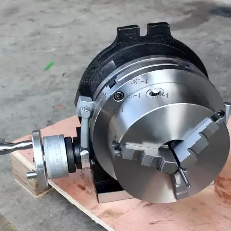 Universal Indexing Plate with Three-jaw Chuck, 4/6 Inch Vertical Horizontal Rotary Table for Milling