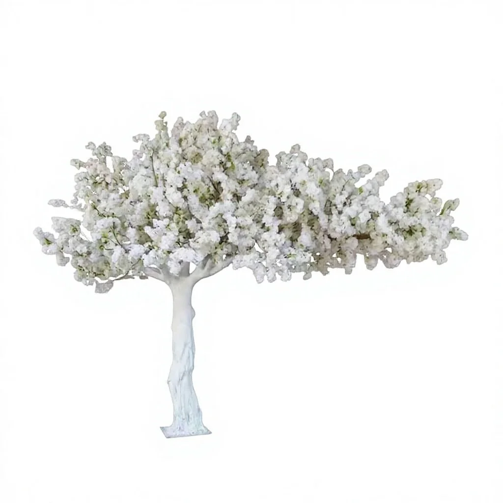 300cm Artificial White Cherry Blossom Tree (Fiberglass Fabric) Water Resistant Luxury Wedding Decor Indoor/Outdoor Use