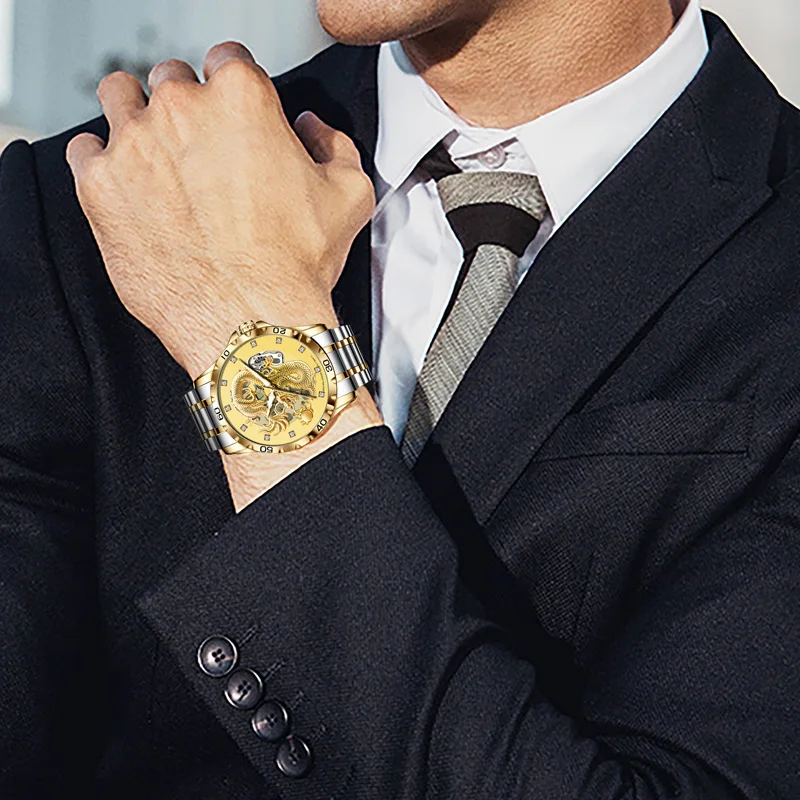 2024 orologio da uomo classico con movimento meccanico completamente automatico in acciaio inossidabile impermeabile luminoso Montre Homme + in scatola