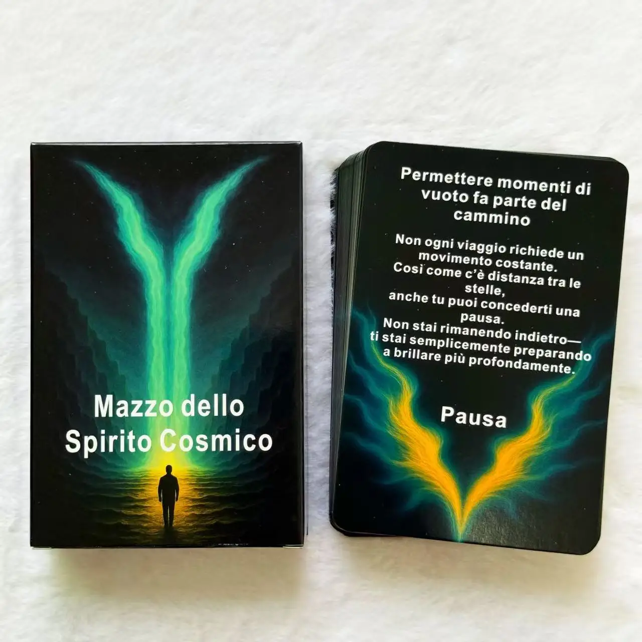 

Колода Итальянского Оракула, карточки для сообщений для отражения и внутренней четкости, колода Оракула Космического Духа, 12x8 см/4,72x3,15 дюйма, 48 карт