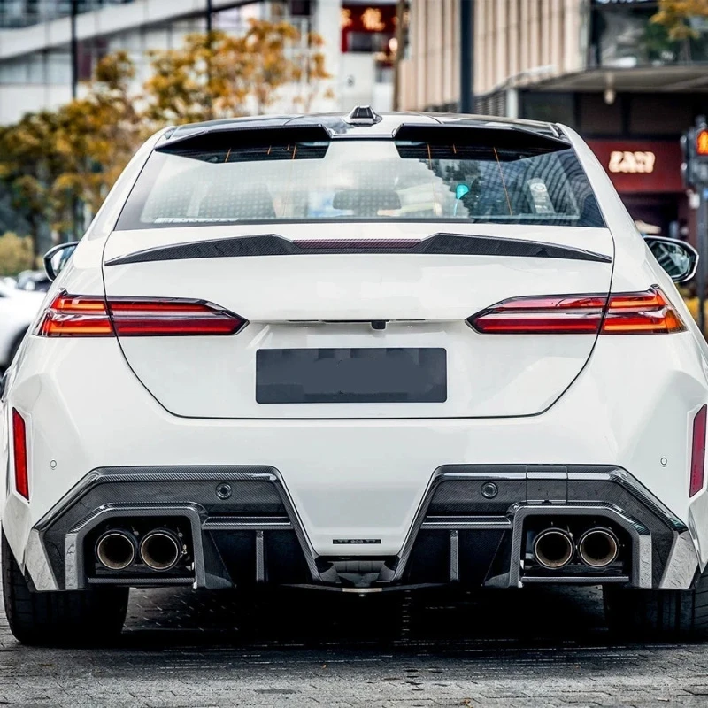 Hot Selling SQ Style Prepreg Dry Carbon Fiber Roof Spoiler, 5 Series i5 G60 G90 M5 2024+ Glossy 3K Weave Exterior Tuning Parts