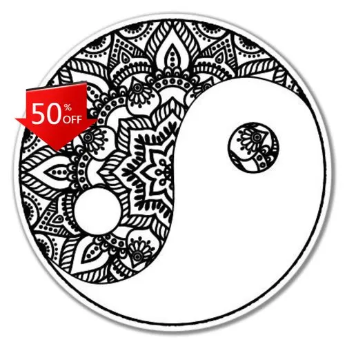 

Yin Yang Art Black Trendy Truck Camper Van Bumper Window Decoration Funny Retro Cute Cool