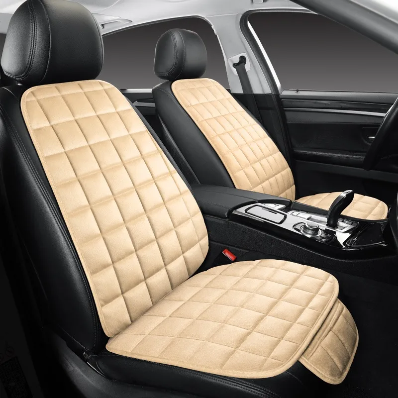 Car Seat Cushion with Grid Design 1Pc Single Seat with Backrest Comfort and Soft Exquisite Design Protects Seat from Stains