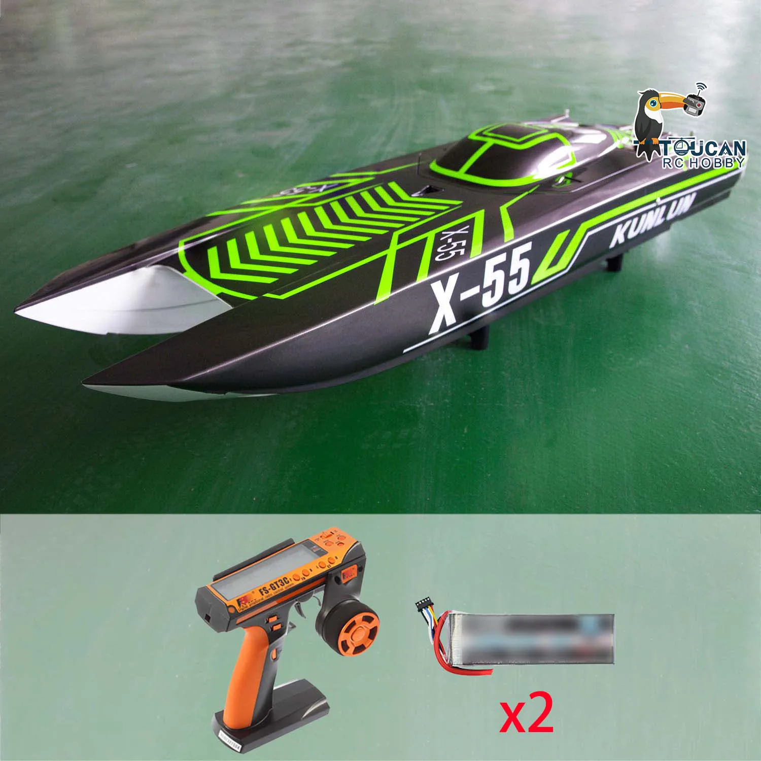 

DTRC X55 Waterproof RC High-speed Racing Boats 130km/h Toucan RC Hobby Remote Control Boat Model Outdoor Toys THZH1595