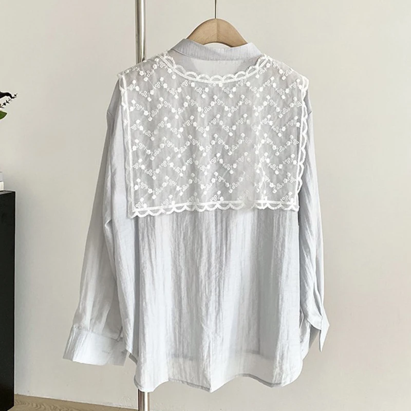 Lace Crochet Hollow Fake Collar Women Small Shawl Decorative Fake Collar Women Clothes Accessories Detachable Collar image 4