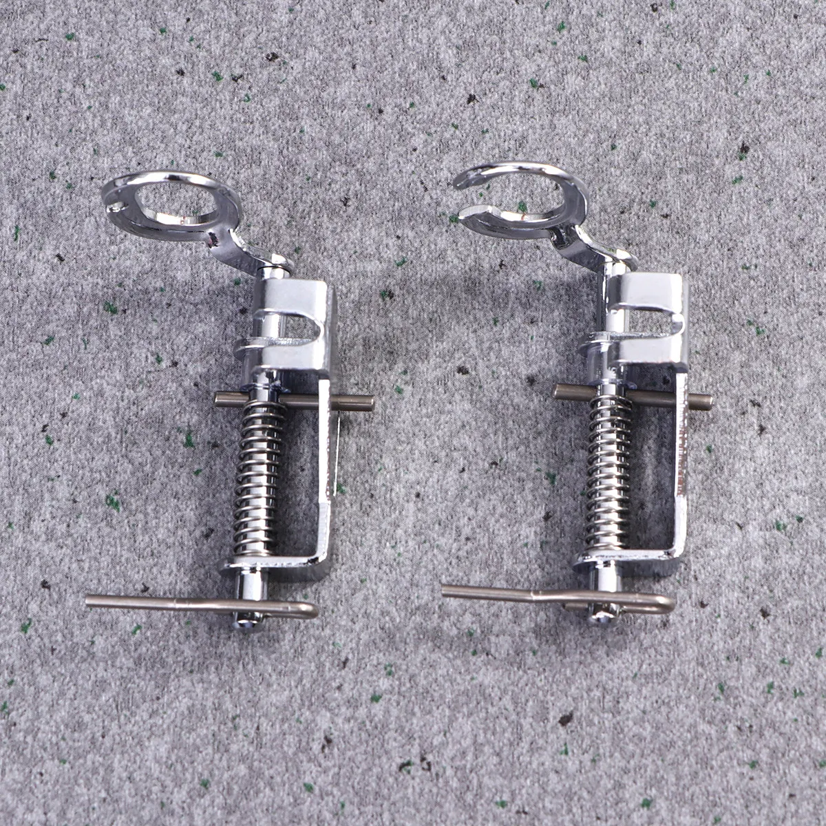 2Pcs Spring Presser Foot Metal Quilting Embroidery for Low Shank Domestic Sewing Machine Durable Universal Spring Presser Foot