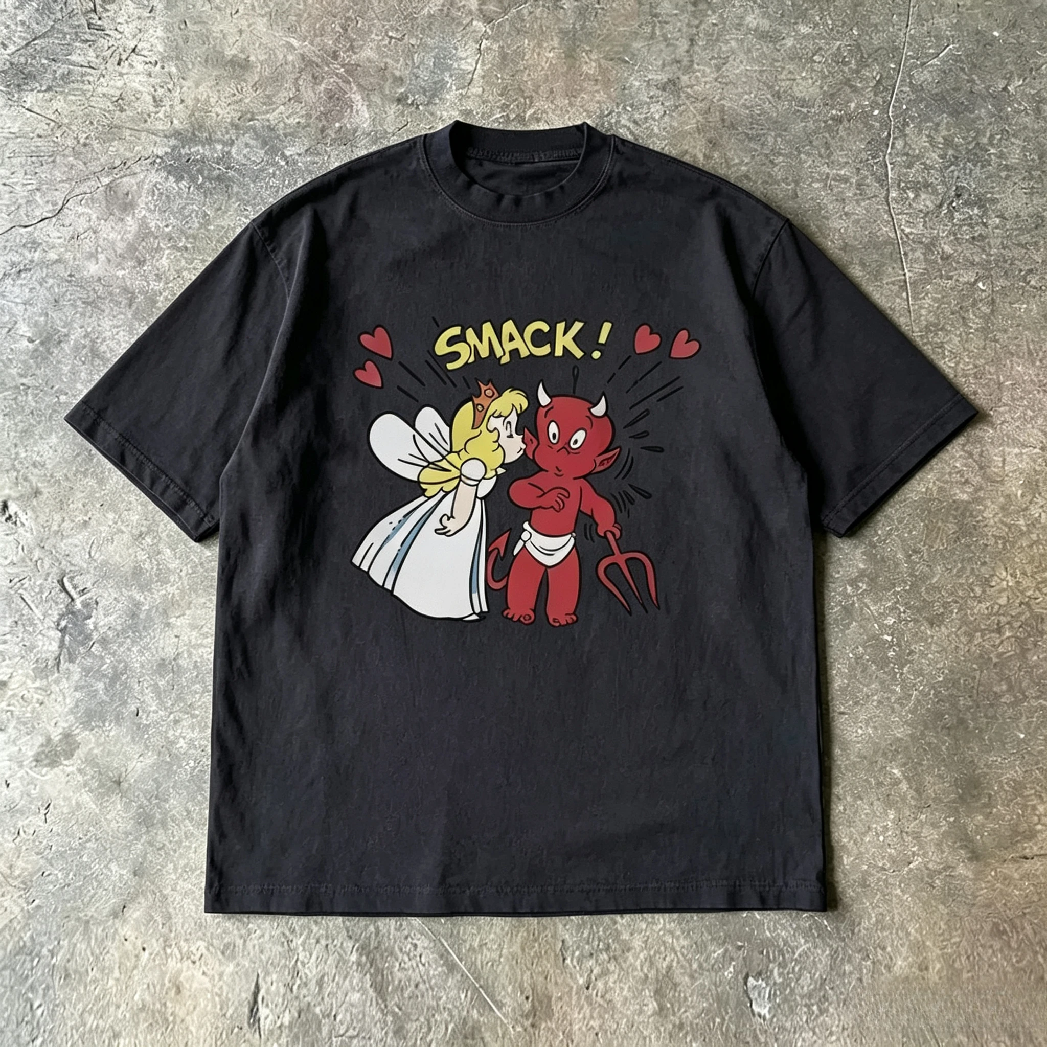 American Retro Oversized Street-Style Crewneck Top – Versatile Comfortable and Stylish Casual/Athletic Y2K Streetwear T-Shirt