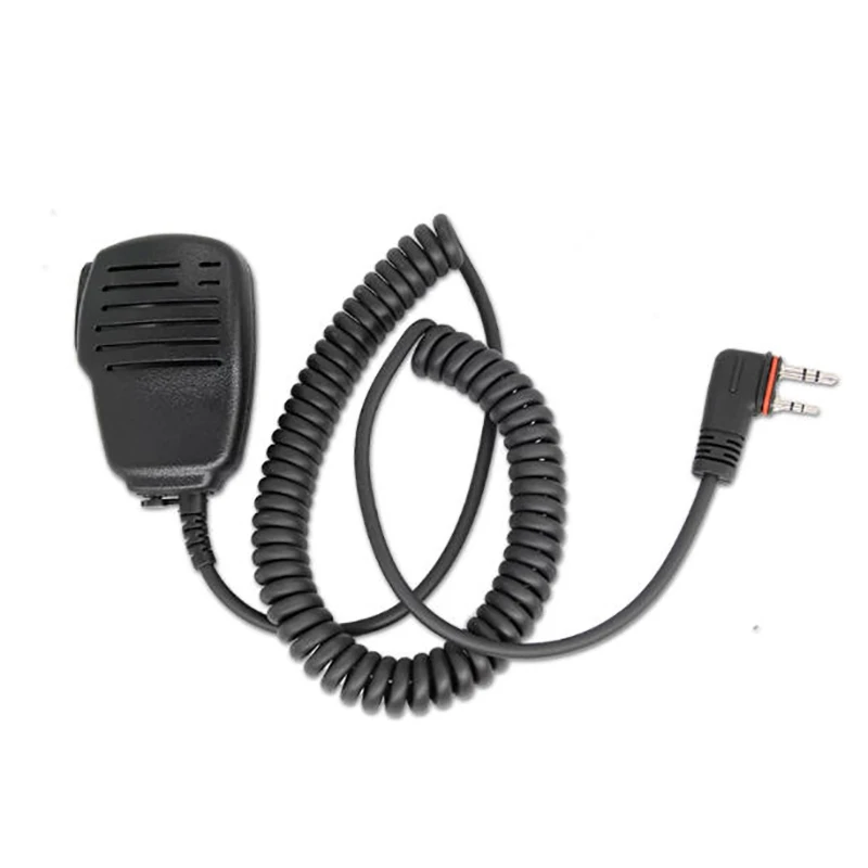Walkie Talkie PTT Mic 2 Pin Plug Earphone For ICOM Walkie Talkie IC-A24 A25CE A25N A16 Radio Shoulder Microphone