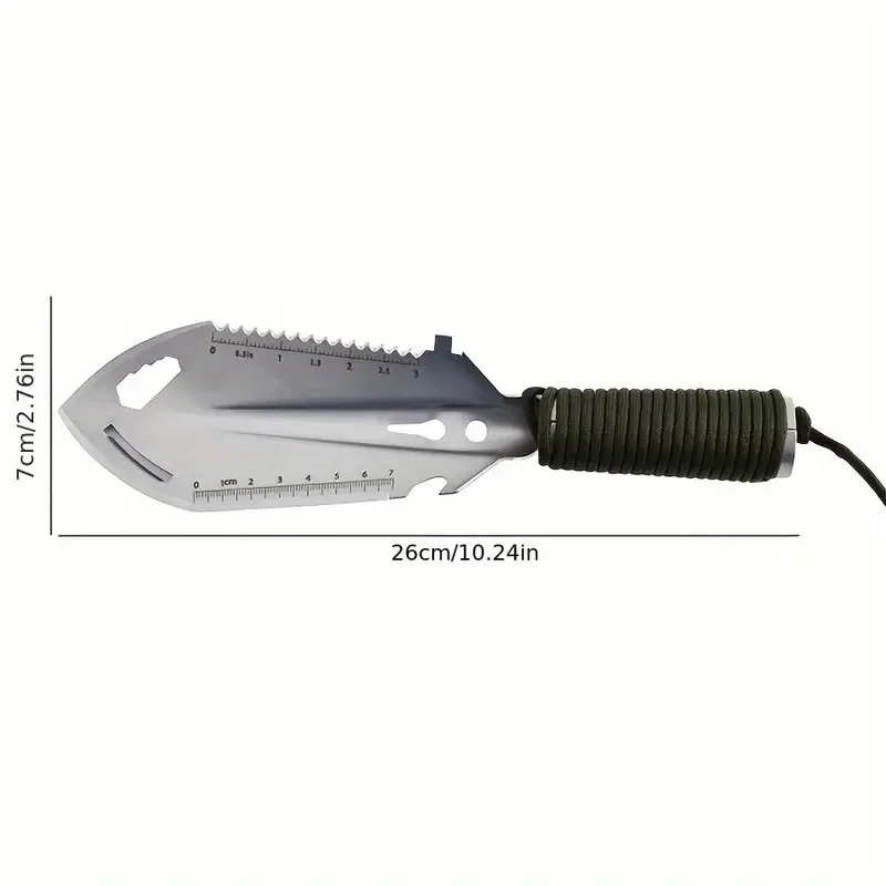 Camping Portable Engineer Shovel, Field Survival Tools, Outdoor Stainless Steel Multi-functional Small Tactical Hand Shovel - view 5