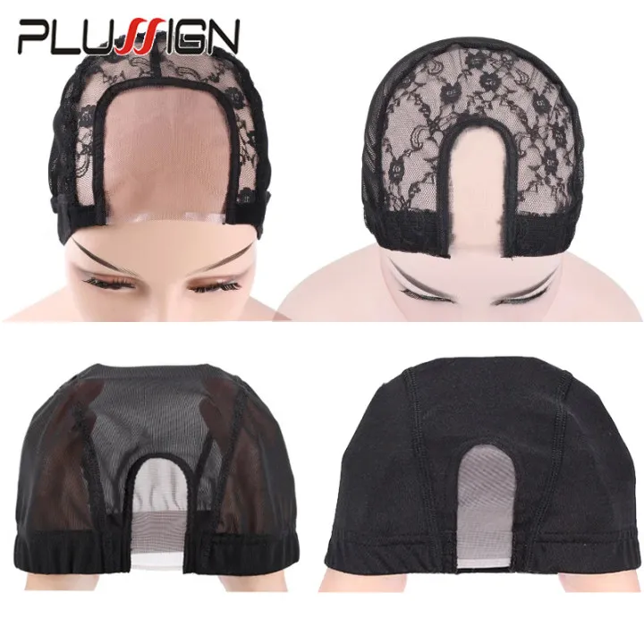 

Plussign U Part Wig Cap With Swiss Wig Cap For Making Wigs Mesh Dome Cap Lace Weave Cap Wigs Making Material Base Hairnet ﻿