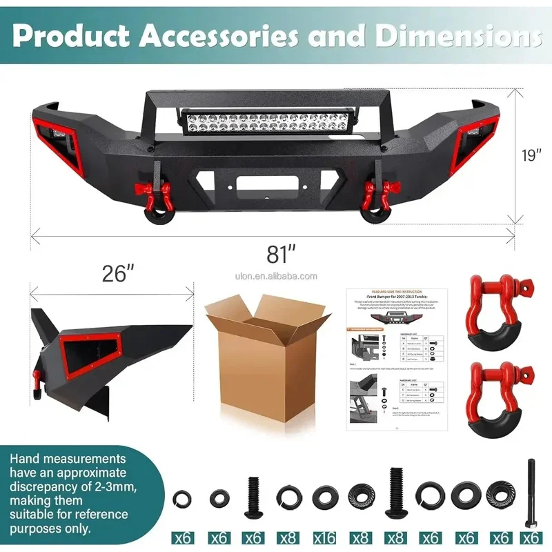 Factory Price OEM Full Width Front Fit 0 0 0 Tundra Rock Crawler Pickup Truck Bumper