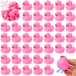 48 Pcs 2 Inch Mini Rubber Ducks for Kids Children Party Favors Bulk Bath Ducks Summer Pool Floating Toys Rubber Ducks Birthday