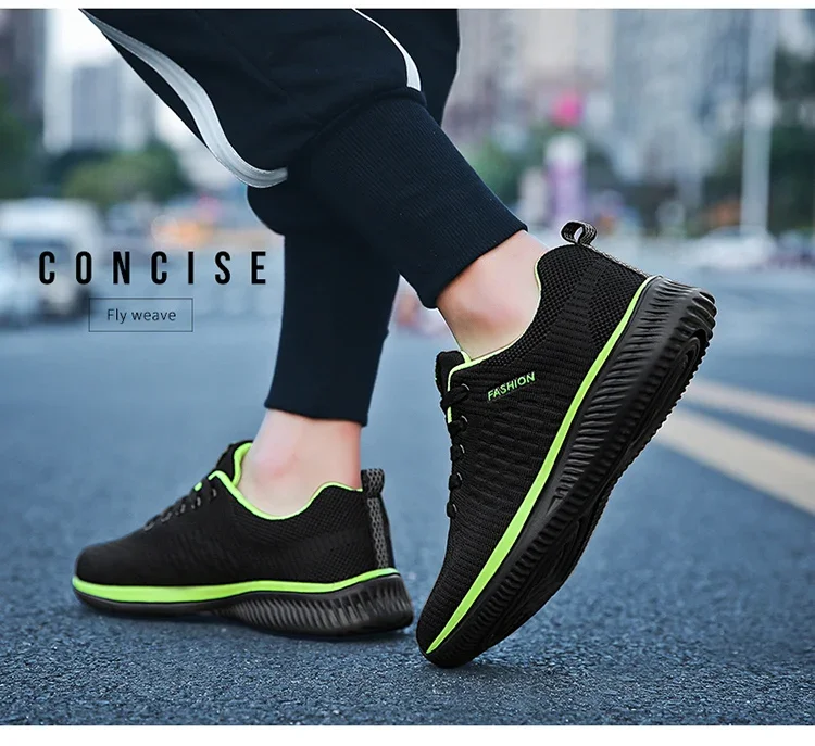 

Casual High Quality Sport Athletic Gym Lightweight Men Casual Sneakers Men Running Walking Knit Shoes Fashion