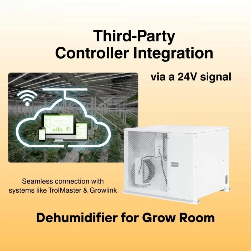 ETL CE 355L/Day 750 Pint Commercial Grow Room Dehumidifier - Industrial Greenhouse Ceiling/Ducted, WiFi App Control view 4