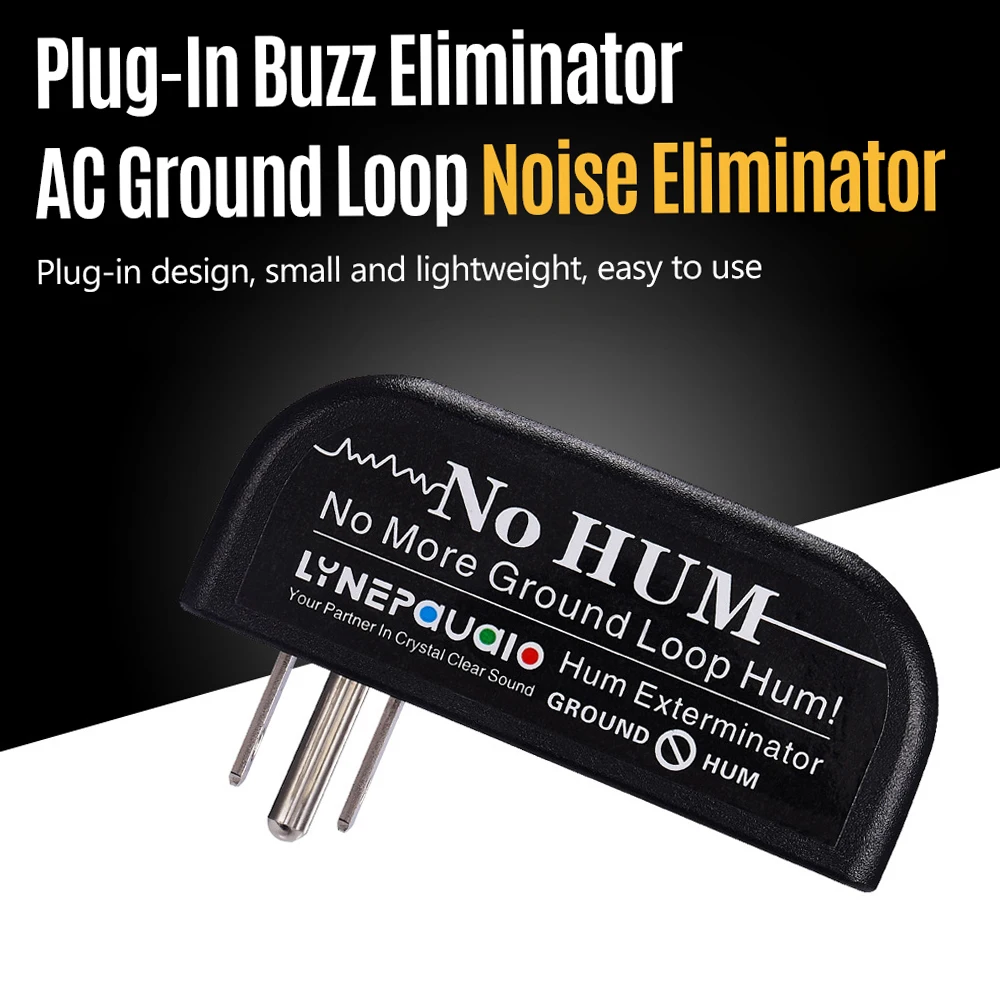 LYNEPAUAIO B983 Buzz Eliminator AC Ground Loop Noise Eliminator Plug-In AC Buzz Killer Hum Eliminator Noise Canceller