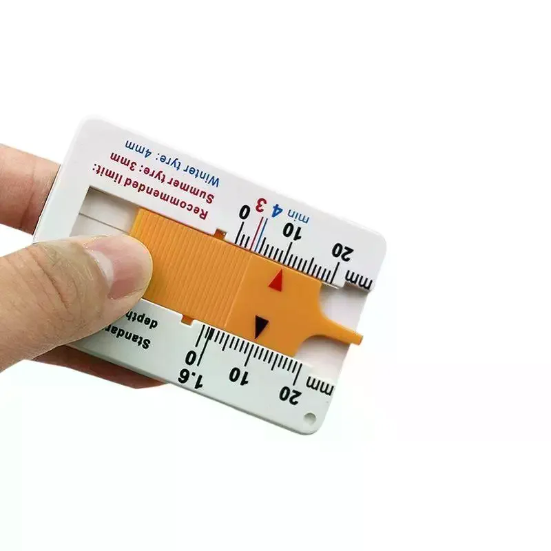 0-20mm Mini Car Wheel Tire Depth Gauge: Tyre Tread Indicator Auto Plastic Ruler Depthometer