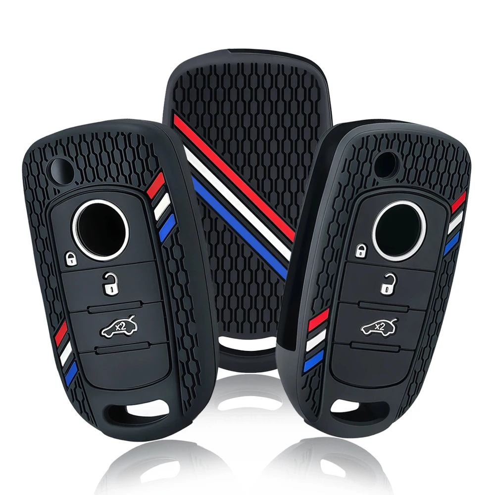 Capa Protetora de Silicone para Chave Automotiva FIAT Tipo Toro Nuovo Freedom 500X Doblo Argo Grazie Acessórios para Chaveiro Keyless