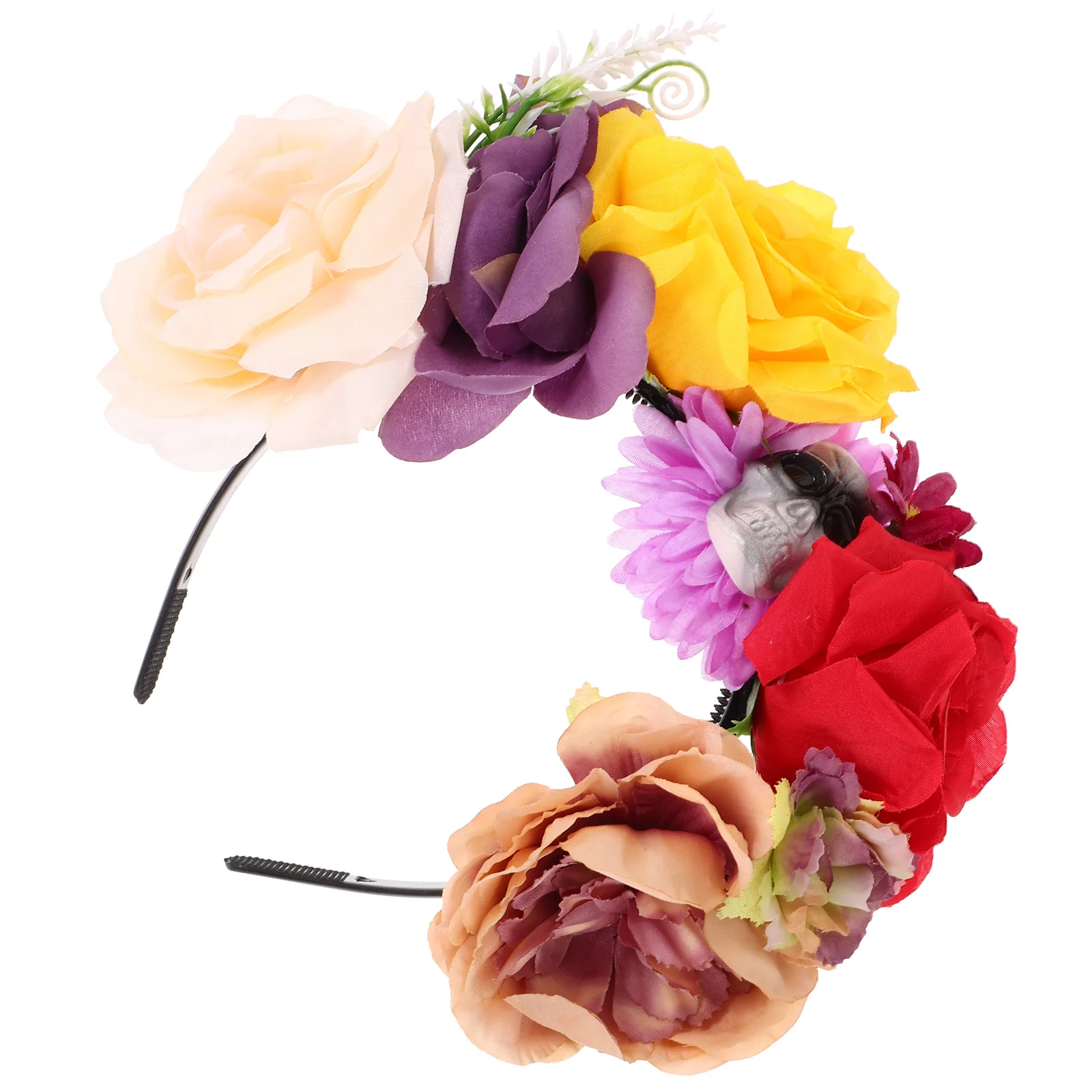 

1pc Skull Head Hoop Halloween Party Hair Decor Flower Hair Accessories Costume Photo Props For Festival Event