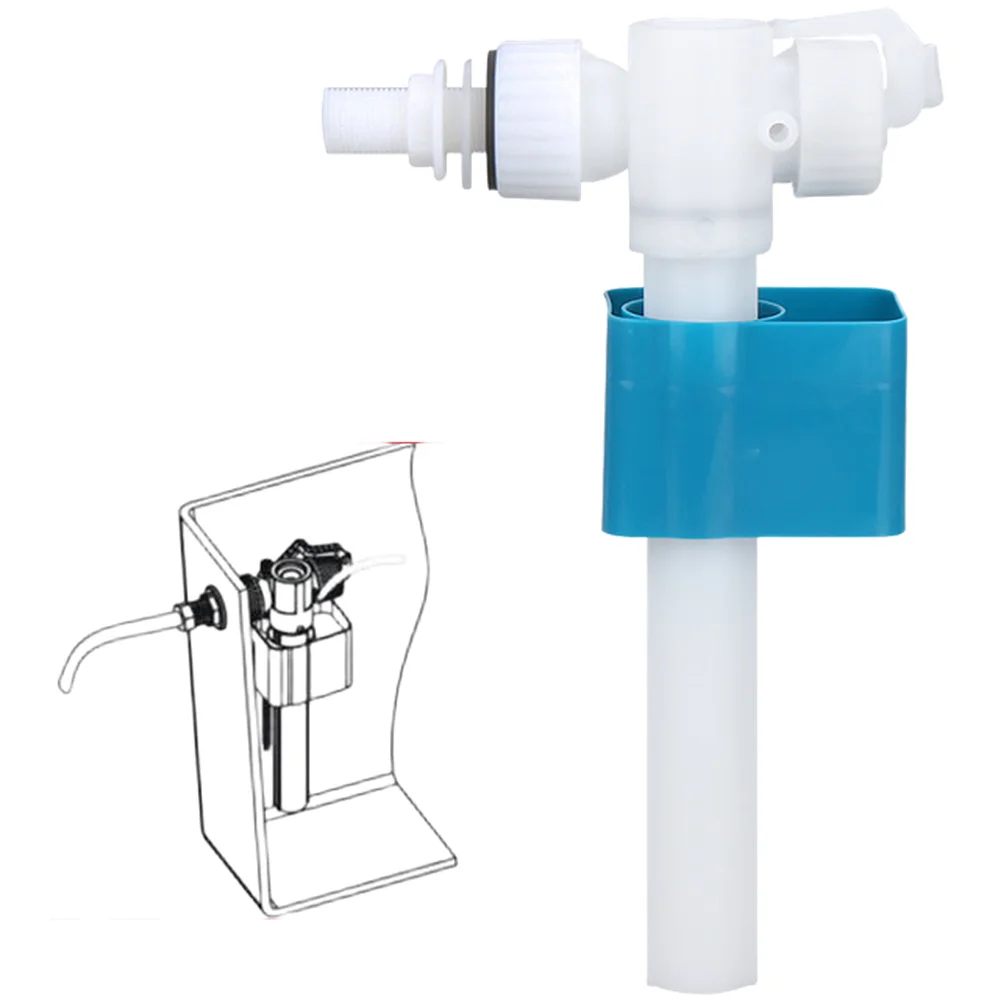 ABS Plastic Toilet Side Inlet Valve with Brass Thread Connection for Tank Fill Systems and Built-in Filtration Support
